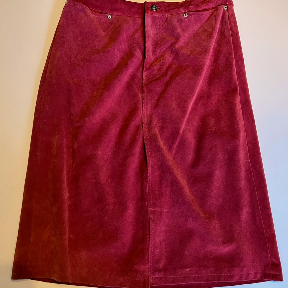 Gap Red Suede skirt Size 10